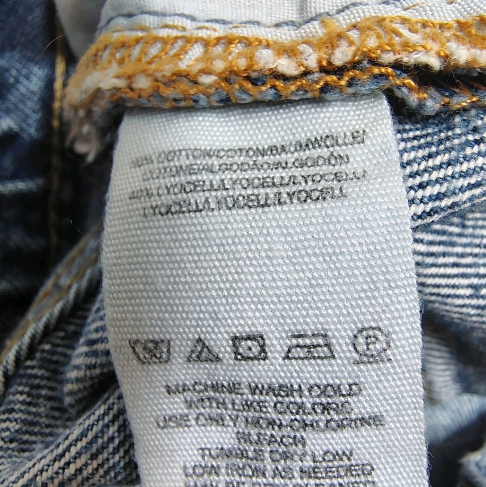 Free People We The Free Lita Slim Leg Distressed Cropped Women's 25 Medium Wash - Picture 8 of 11